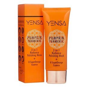 Yensa BNIB Pumpkin Tumeric 2 in 1 Radiance Polishing Mask 8 Super Food Essence